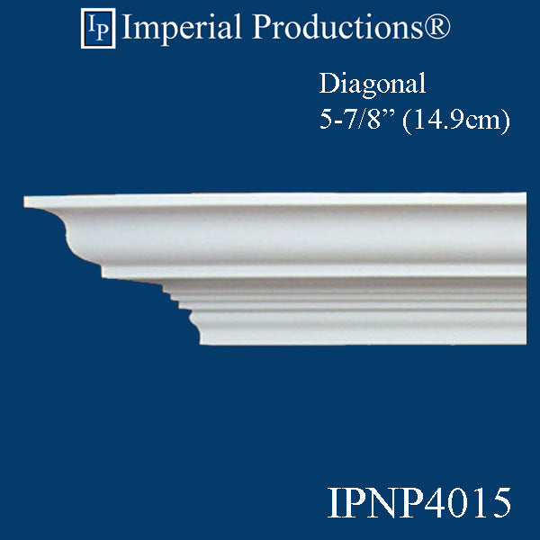 IPNP4015-POL-PK6 Modern Crown Diagonal 5-7/8" Pack of 6