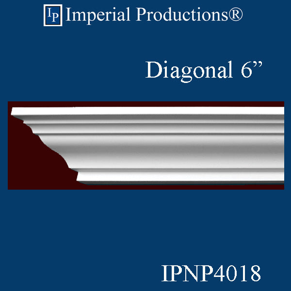 IPNP4018-POL-PK1 Modern Crown Diagonal 6", Pack of 1