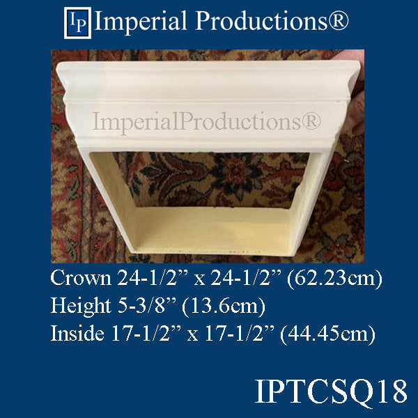 IPTCSQ18-POL Tuscan Square Capital 24-1/2" x 24-1/2" Inside 17-1/2" Pack of 2