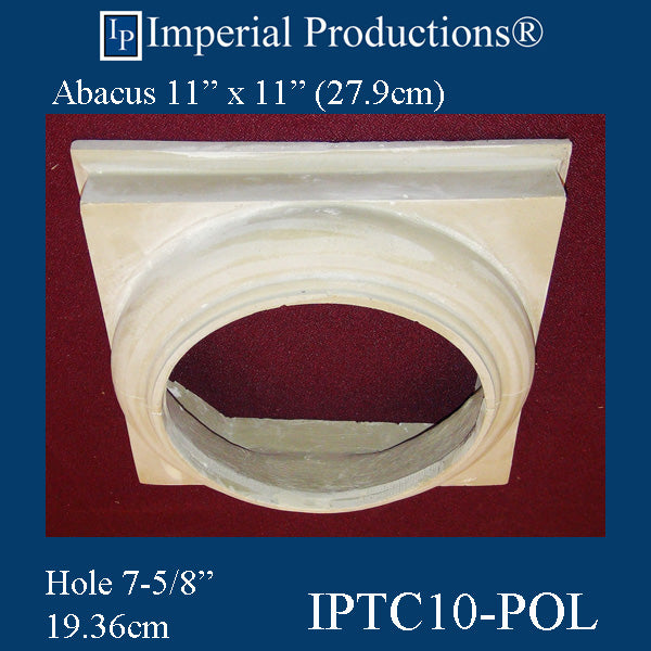 IPTC010-POL-PK4 Tuscan Capital - Hole 7-5/8" Pack of 4 - Custom Order