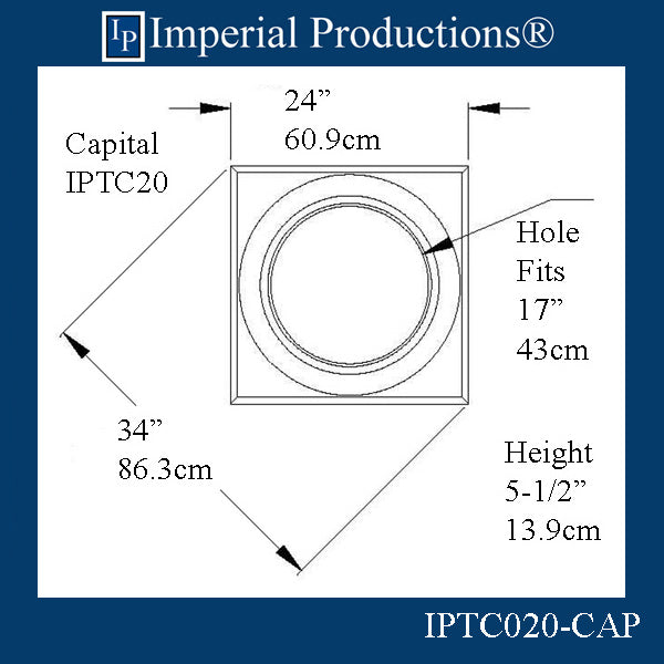 IPTC020-CAP-POL Tuscan Capital Hole 17-1/8" (49.49cm) Print Brochure to Order US$345.14 EA