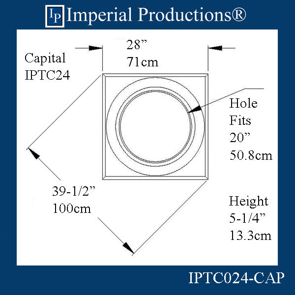 IPTC024-CAP-POL Tuscan Capital Hole 20-1/8" Print Brochure to Order US$485.82 EA