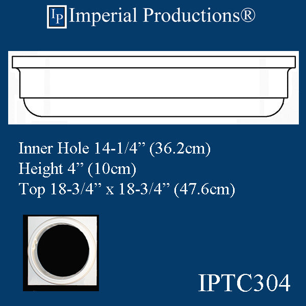 IPTC304-POL Doric Capital, Composite Hole 14-1/4", Pack of 2