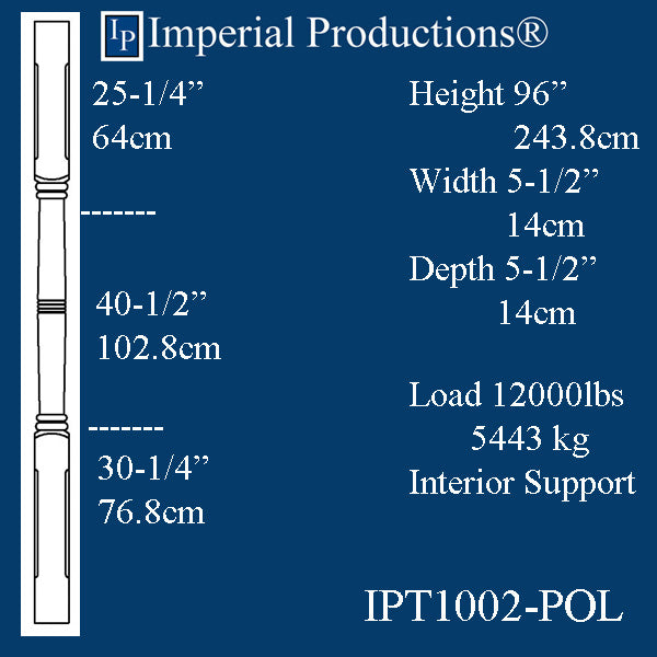 IPTP1002-POL Load Bearing Porch Posts ArchPolymer, Print Brochure to Order $337.98