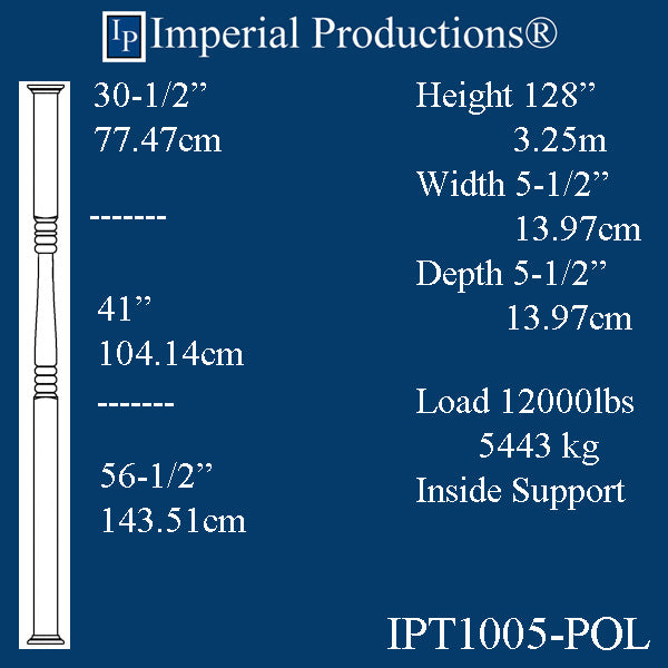 IPTP1005-POL Load Bearing Porch Posts ArchPolymer, Print Brochure to Order $779.43
