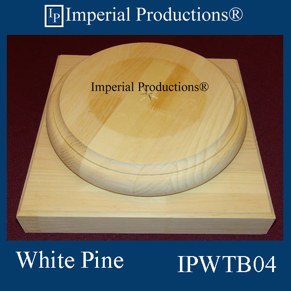 IPWTB04-WOK Tuscan Base Top Flat 4-1/4", White Oak, Each