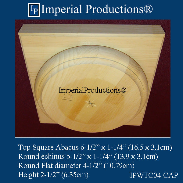 IPWTC04-CAP-WPINE-PK2 Tuscan Capital Flat 4-1/2" Pine Pack of 2, add to cart for shipping or Free Depot Pickup