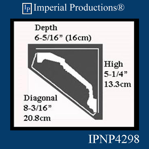 IPNP4298-POL-PK5 Modillion Crown 5-1/4" High, ArchPolymer - Pack of 5