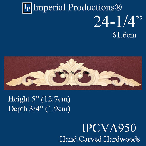IPCVA950-ROK Applique Center Red Oak 24-1/4" Each