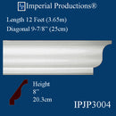 IPJP3004-POL-6 Pack Art Deco Crown 8" High