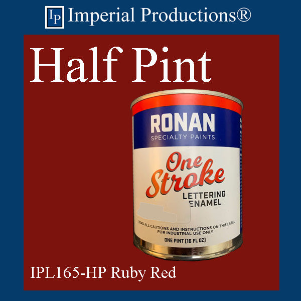 IPL165-HP Ronan 1 Stoke Lettering Enamel Ruby Red Half Pint (8oz) 236ml, Add to Cart for Shipping Costs or Free Depot Pickup