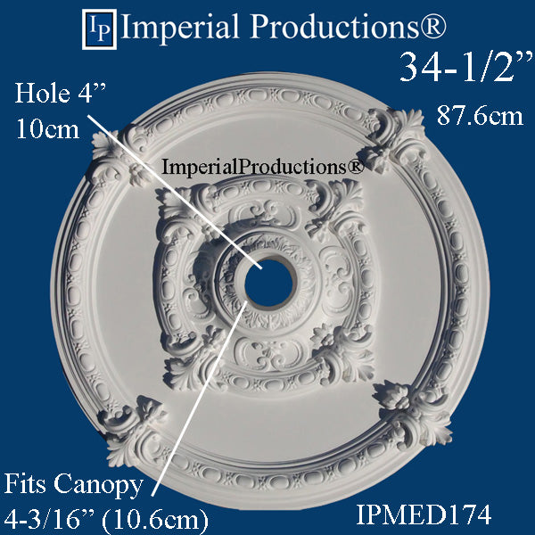 IPMED174 ceiling medallion canopy area