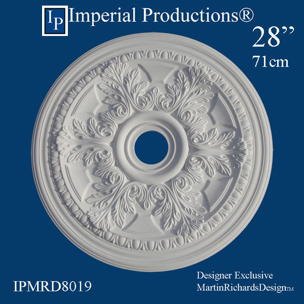 IPMRD8019-POL Acanthus Medallion 28" ArchPolymer Add to Cart for Shipping or Free Depot Pickup