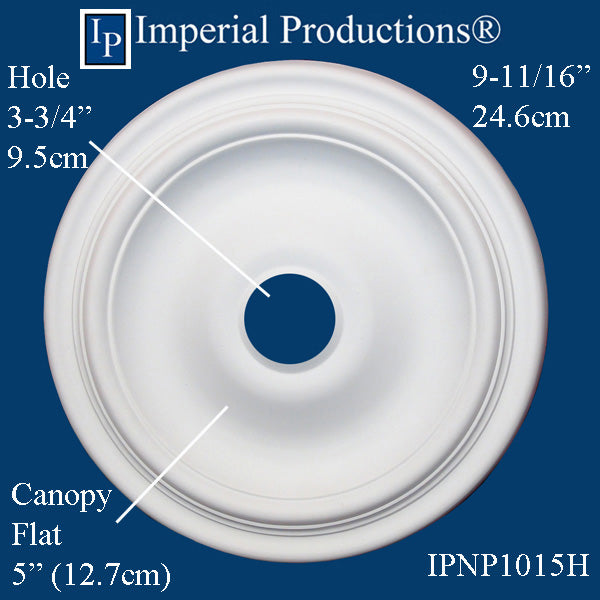 IPNP1015H-POL Colonial Medallion 9-11/16" (24.6cm) ArchPolymer, Add to Cart for Shipping or Free Depot Pickup