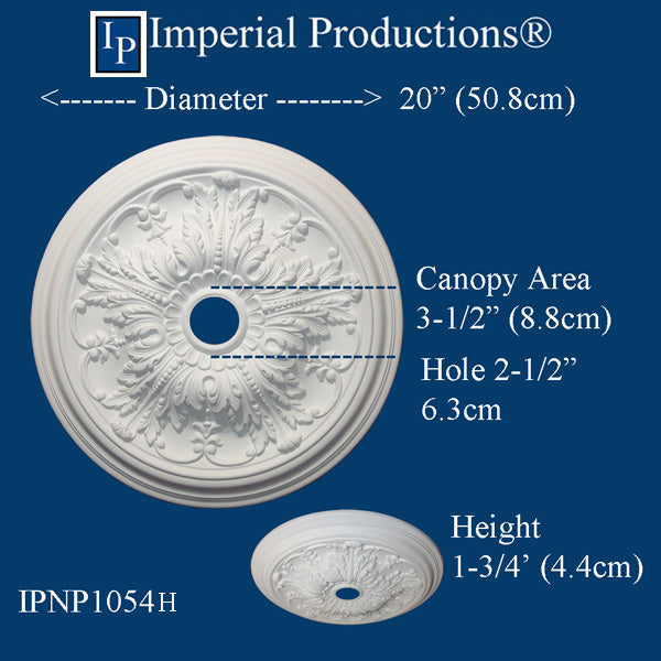 IPNP1054H-POL Acanthus Medallion 20" ArchPolymer Add to cart for Shipping or Free Depot Pickup