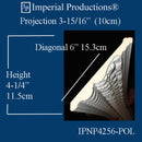 IPNP4256-POL-PK6 Classical Crown 4-1/4" High Pack of 6