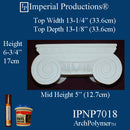 IPNP7018-POL Roman Ionic Capital Bottom Astragal 9-3/4"