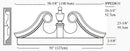 IPPED810-POL Ramshead Pediment Bottom Fascia 50 inches