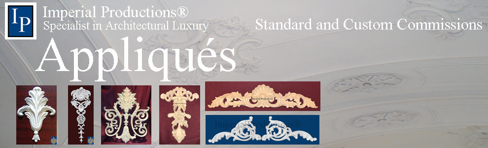 Appliques for wall and ceiling decor, Corners, Onlays  scrolls and shells