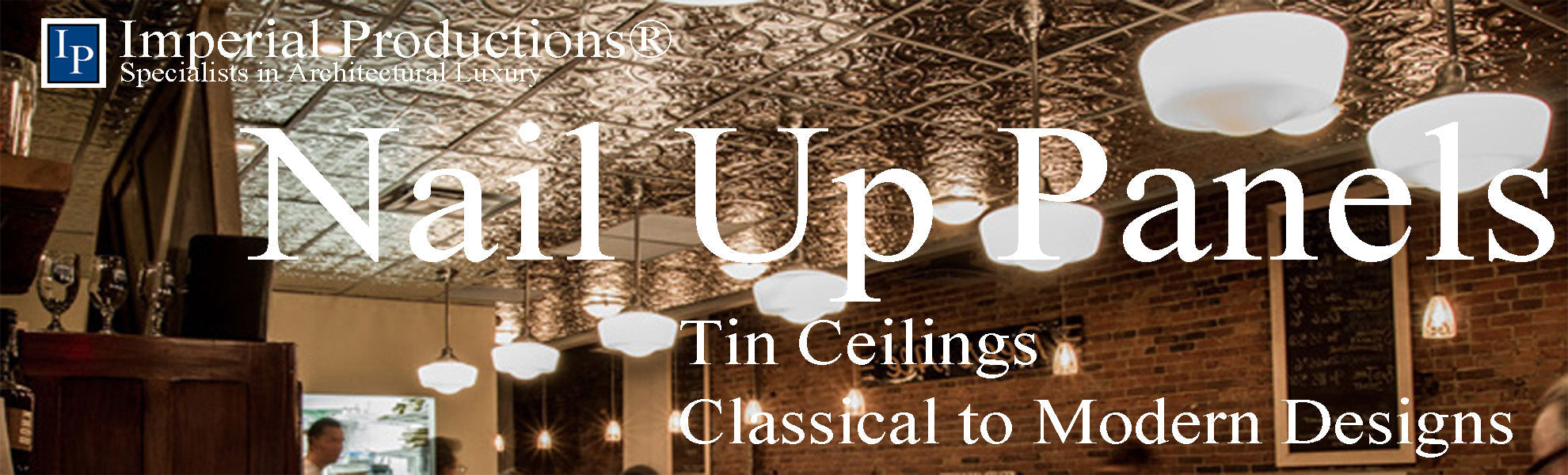 Tin Ceilings nail up panels create beautiful ceilings and walls out of real tin panels