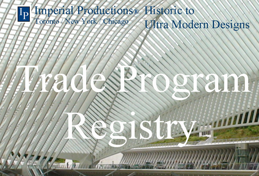 Imperial Productions Trade Program offering Trade Pricing for Registered Companies