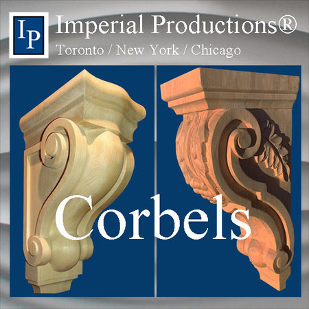 Corbels add an important architectural statement. Ideal for cabinetry, fireplaces, bookshelves, room dividers, and building exteriors. Use them to define doorways.  Available in hardwoods, archpolymer for exterior applications. Class A Fire rating option