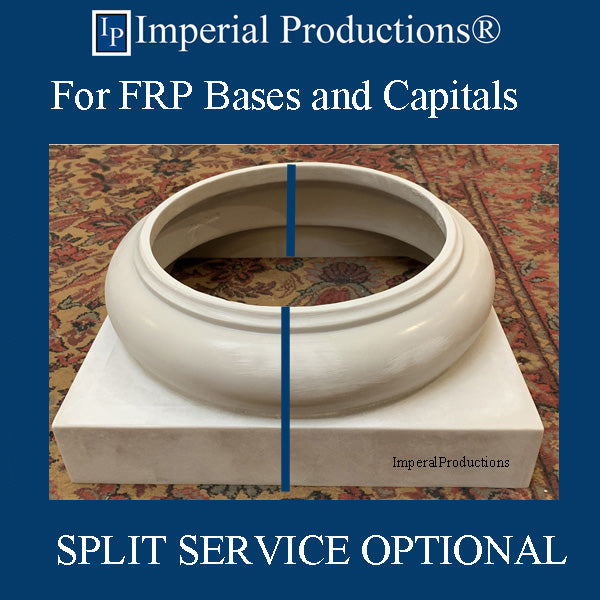 Labor to Split FRP Small Column Base or Capital in 2 Sections