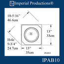 IPAB10-APOL-PK2 Attic Base Hole 9-5/8" ArchPolymer pack of 2 Custom Order