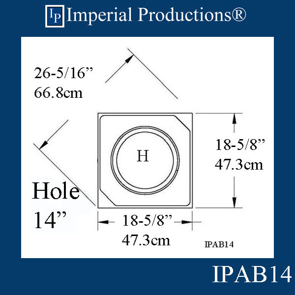 IPAB14-EPOL-PK2 Attic Base Hole 14" EconPolymer pack of 2