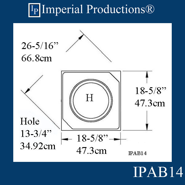 IPAB14-APOL-PK4 Attic Base Hole 14" ArchPolymer pack of 4 - Custom Order