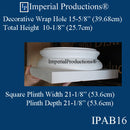 IPAB16-APOL-PK2 Attic Base Hole 16" ArchPolymer pack of 2, Custom Order