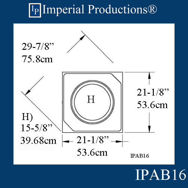 IPAB16-APOL-PK4 Attic Base Hole 15-5/8" ArchPolymer pack of 4, Custom Order
