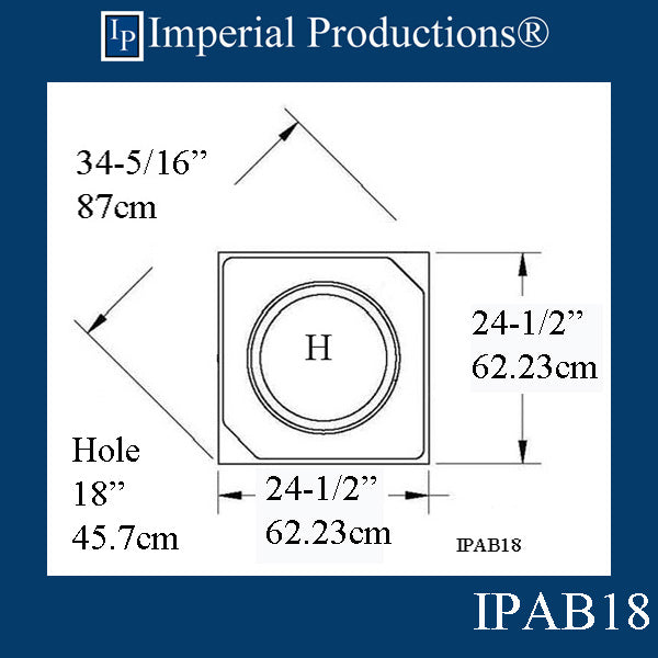 IPAB18-EPOL-SPLIT-PK2 Attic Base Hole 18" EconPolymer pack of 2 split
