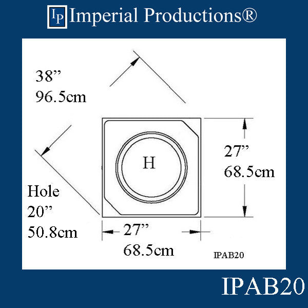 IPAB20-EPOL-PK2 Attic Base Hole 20" EconPolymer pack of 2