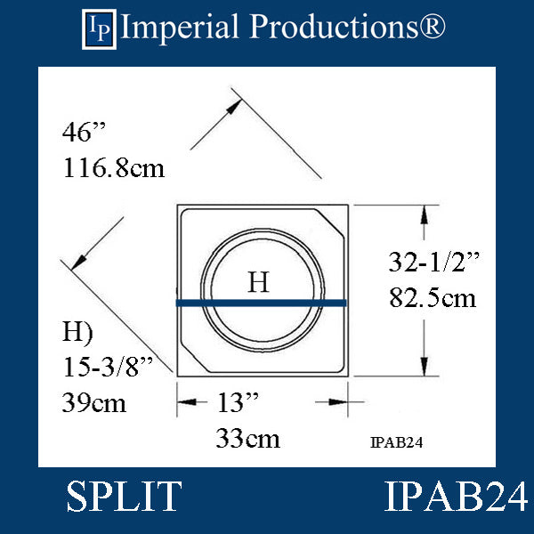 IPAB24-EPOL-SPLIT-PK2 Attic Base Hole 23-1/2" EconPolymer Split pack of 2