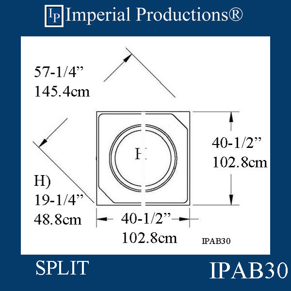 IPAB30-FG-SPLIT PK2 Attic Base Hole 30" Fiberglass pack of 2