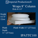 IPATTC100-POL-PK2 Attic Base Hollow 8-1/4" pack of 2, Custom Order