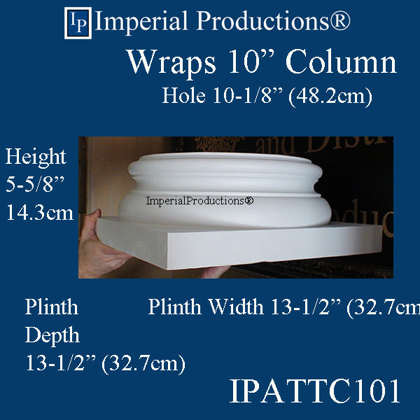 IPATTC101-POL-PK2 Attic Base Hollow 10-1/8" pack of 2 - Custom Order