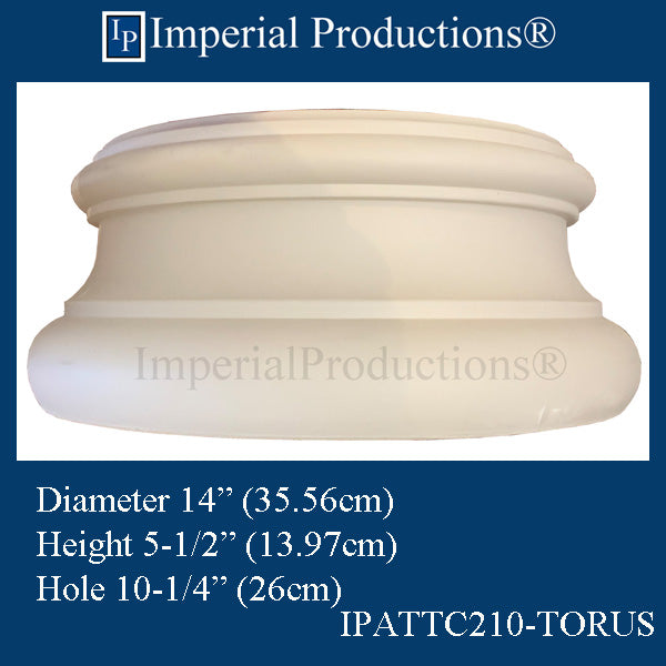 IPATTC210-TORUS-ZEA Attic Base Hole 10-1/4" Zeament, Pack of 2, Custom Order