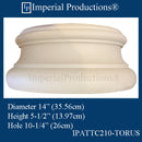 IPATTC210-TORUS-POL Attic Base Hole 10-1/4" ArchPolymer, Pack of 2, Custom Order