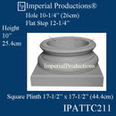 IPATTC211-ZEA Attic Base Hole 10-1/4" GFRC-Zeament, Pack of 2, Custom Order