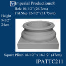 IPATTC211-POL Attic Base Hole 10-1/2" ArchPolymer, Pack of 2, Custom Order