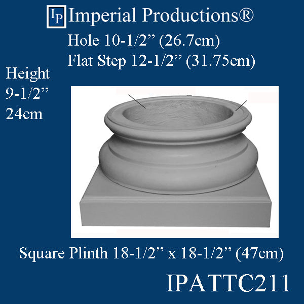 IPATTC211-GRG Attic Base Hole 12-1/4" GRG-NeoPlaster