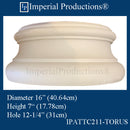 IPATTC211-TORUS-ZEA Attic Base Hole 12-1/4" GFRC-Zeament, Pack of 2, Custom Order