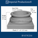 IPATTC216-POL Attic Base Hole 13-1/4" ArchPolymer Ea