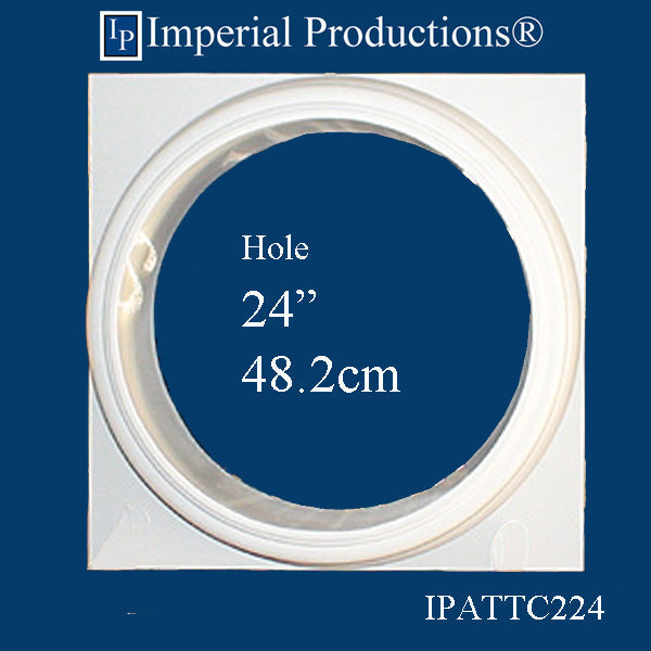 IPATTC224-GRG-PK2 Attic Base Hole 24" GRG-NeoPlaster pack of 2