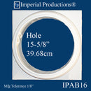 IPAB16-APOL-PK2 Attic Base Hole 16" ArchPolymer pack of 2, Custom Order