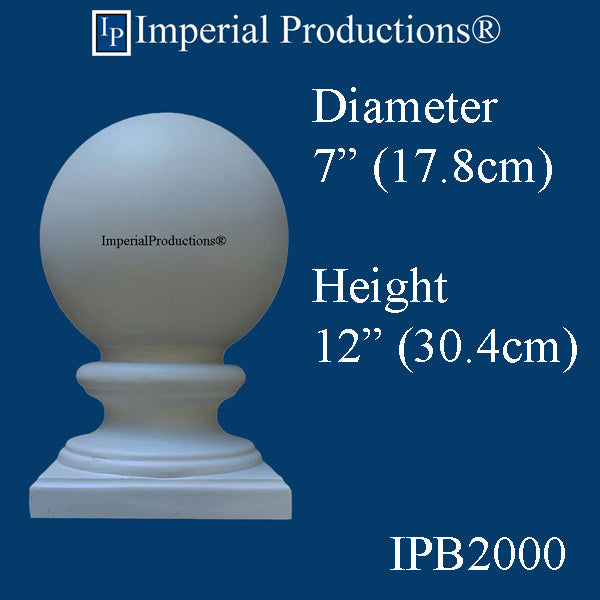 IPB2000 Newel Post Ball 7 inch ArchPolymer Each