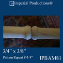 IPBAM81-MAP-6PK Bamboo Profile Hand Carved Maple 3/4" x 3/8" x 7 Feet Pack of 6