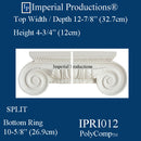 IPRI012-PCOMP-SPLIT-PK2 Roman Ionic Capital PolyComp SPLIT Pack of 2